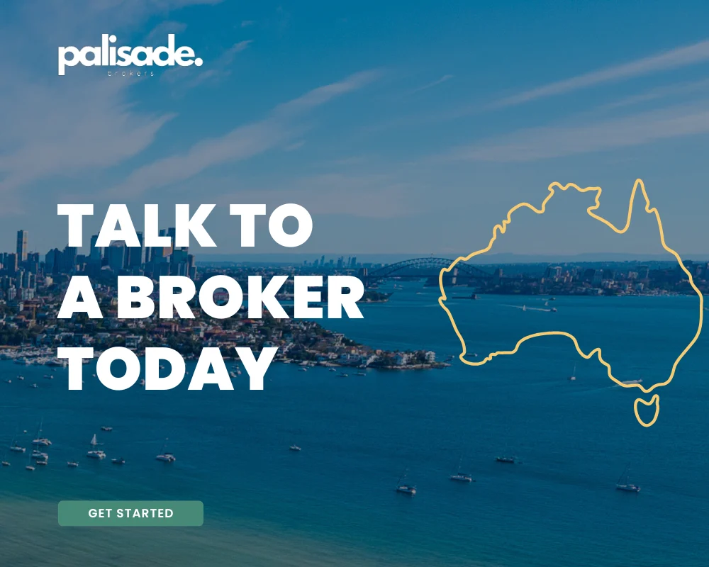 Sydney Harbour background with call to action to speak to a mortgage broker in Australia